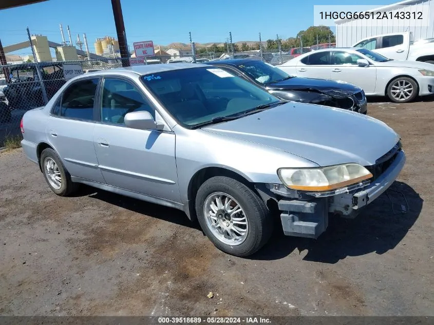 2002 Honda Accord 2.3 Lx VIN: 1HGCG66512A143312 Lot: 39518689