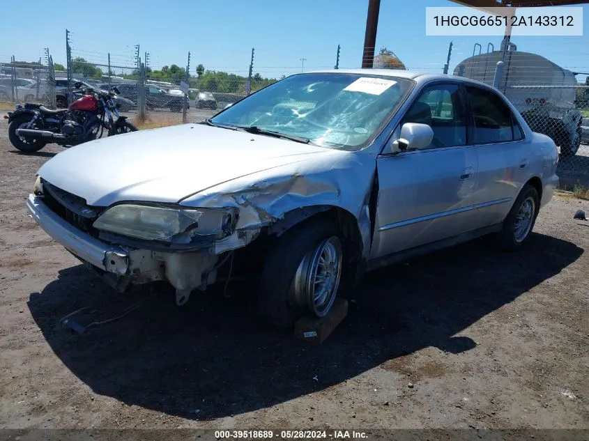 1HGCG66512A143312 2002 Honda Accord 2.3 Lx