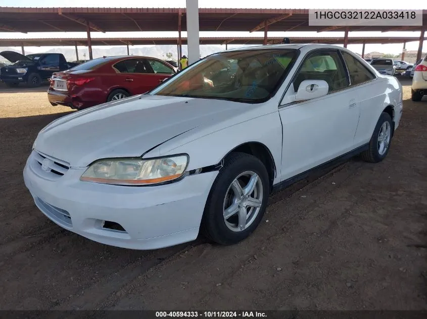 1HGCG32122A033418 2002 Honda Accord 2.3 Se