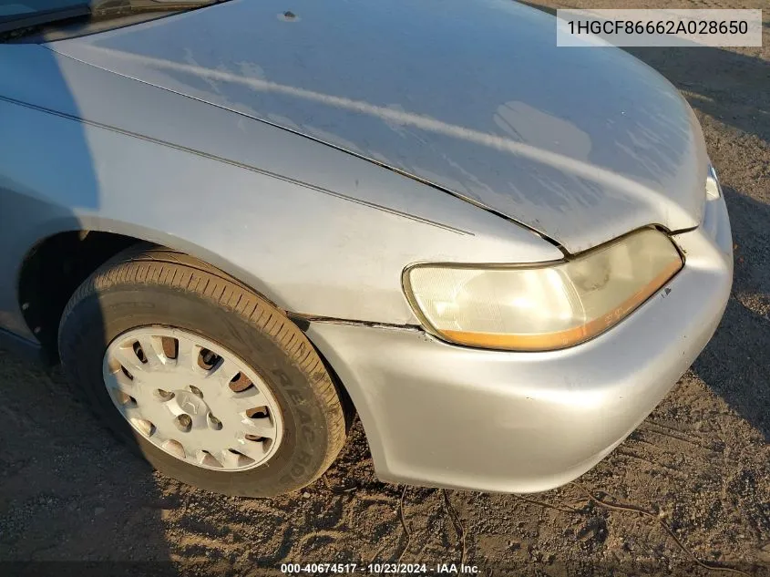 1HGCF86662A028650 2002 Honda Accord 2.3 Vp