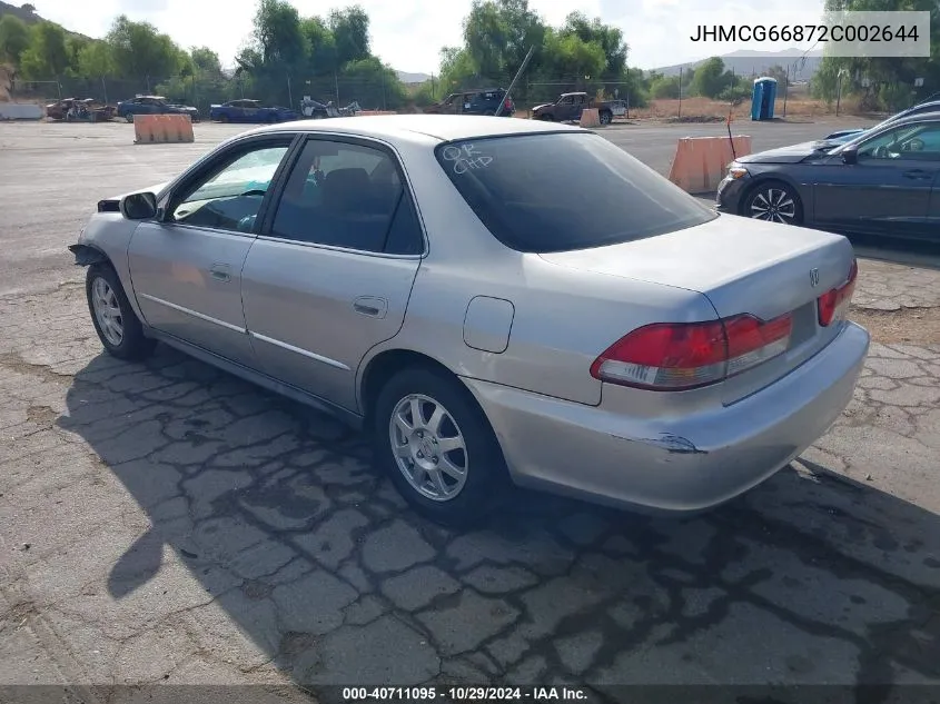 JHMCG66872C002644 2002 Honda Accord 2.3 Ex/2.3 Se