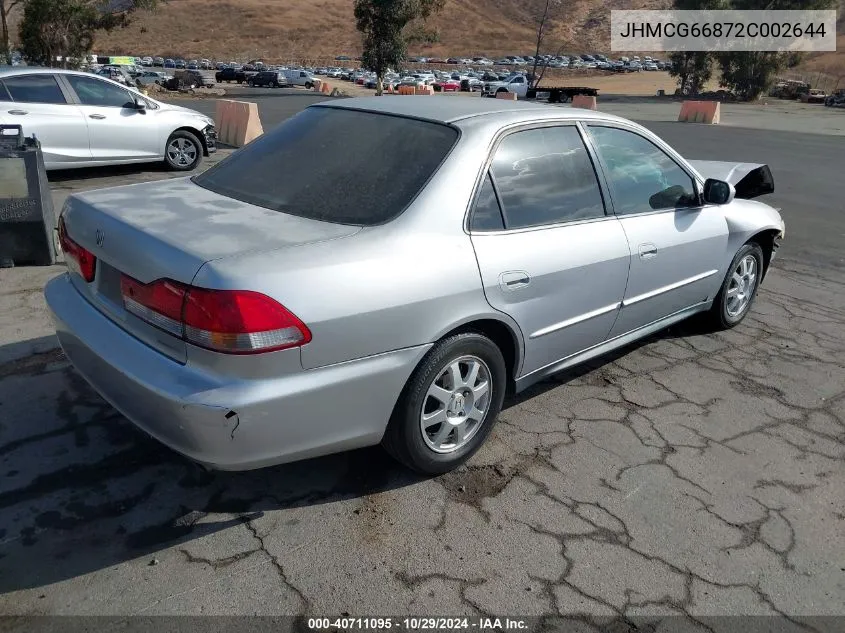 JHMCG66872C002644 2002 Honda Accord 2.3 Ex/2.3 Se