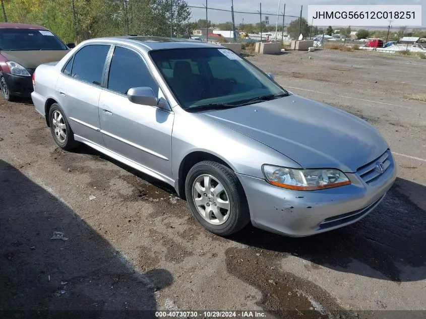 JHMCG56612C018251 2002 Honda Accord 2.3 Ex