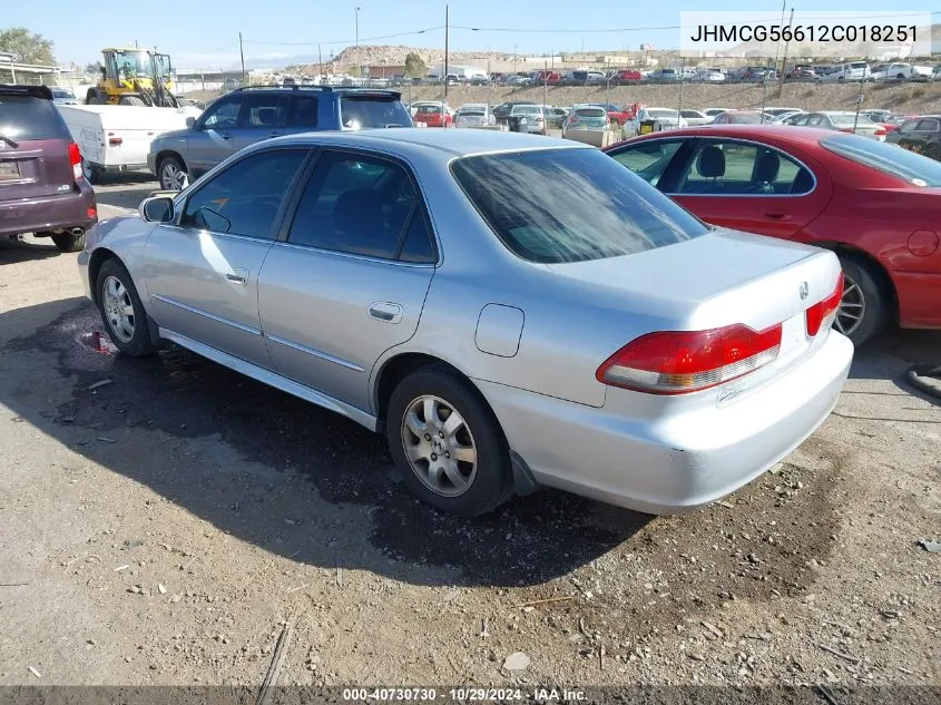 JHMCG56612C018251 2002 Honda Accord 2.3 Ex