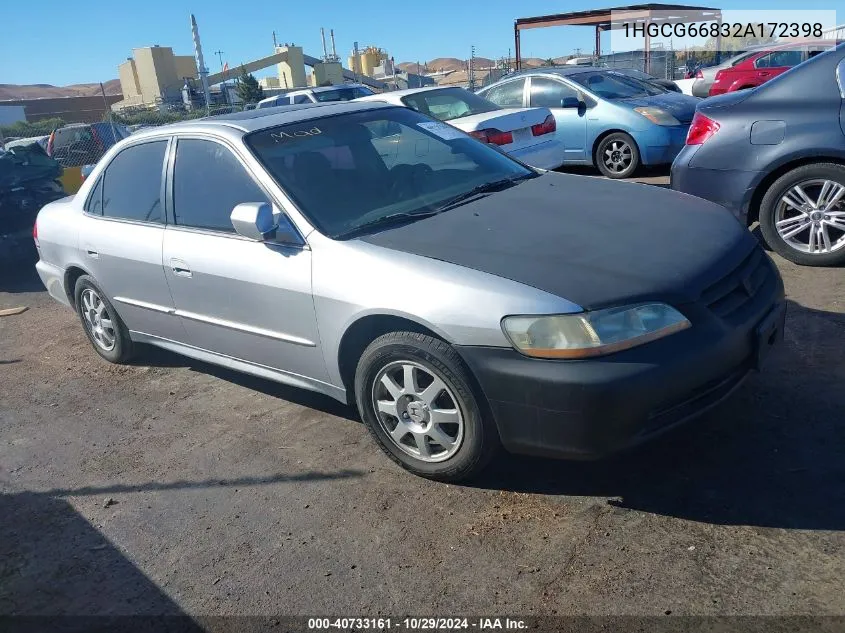 2002 Honda Accord 2.3 Ex/2.3 Se VIN: 1HGCG66832A172398 Lot: 40733161