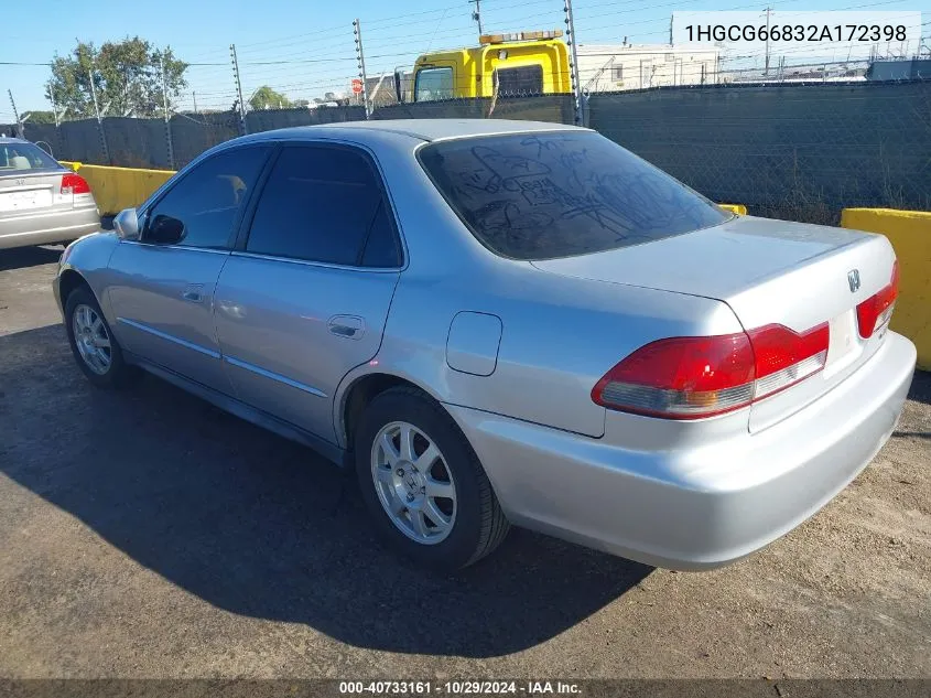 2002 Honda Accord 2.3 Ex/2.3 Se VIN: 1HGCG66832A172398 Lot: 40733161