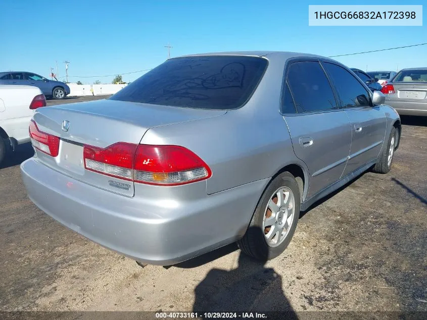 2002 Honda Accord 2.3 Ex/2.3 Se VIN: 1HGCG66832A172398 Lot: 40733161