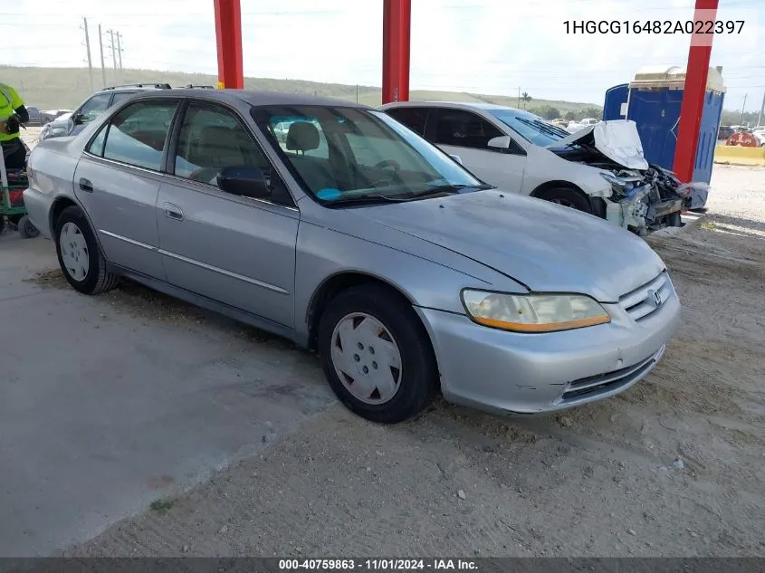 2002 Honda Accord 3.0 Lx VIN: 1HGCG16482A022397 Lot: 40759863