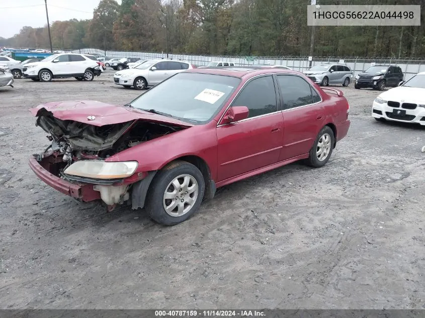 2002 Honda Accord 2.3 Ex VIN: 1HGCG56622A044498 Lot: 40787159