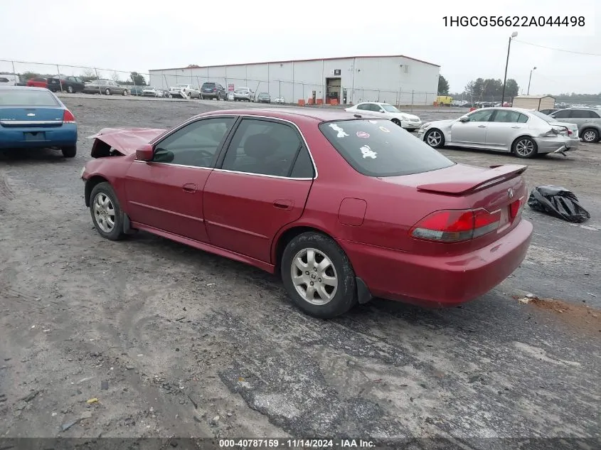 2002 Honda Accord 2.3 Ex VIN: 1HGCG56622A044498 Lot: 40787159