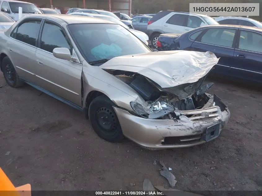 2002 Honda Accord 2.3 Lx VIN: 1HGCG56442A013607 Lot: 40822041