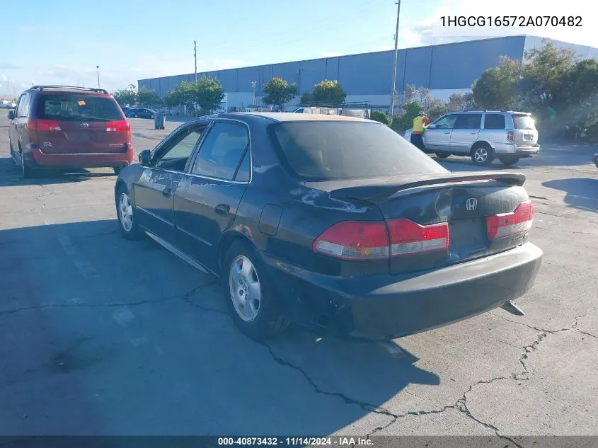 2002 Honda Accord 3.0 Ex VIN: 1HGCG16572A070482 Lot: 40873432