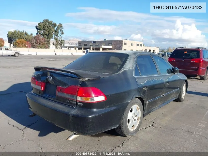 2002 Honda Accord 3.0 Ex VIN: 1HGCG16572A070482 Lot: 40873432