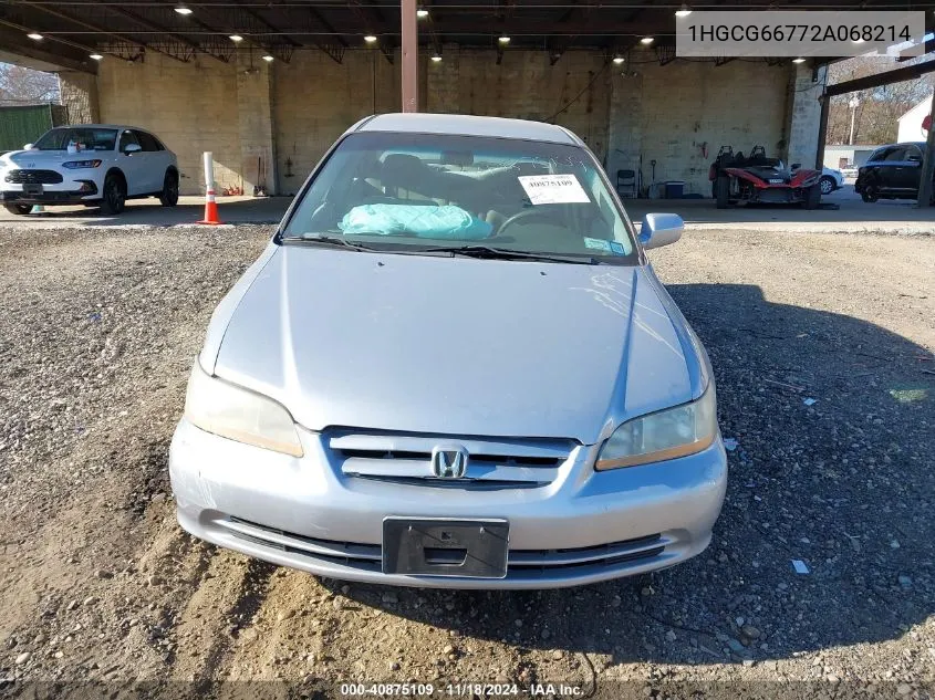 2002 Honda Accord 2.3 Lx VIN: 1HGCG66772A068214 Lot: 40875109