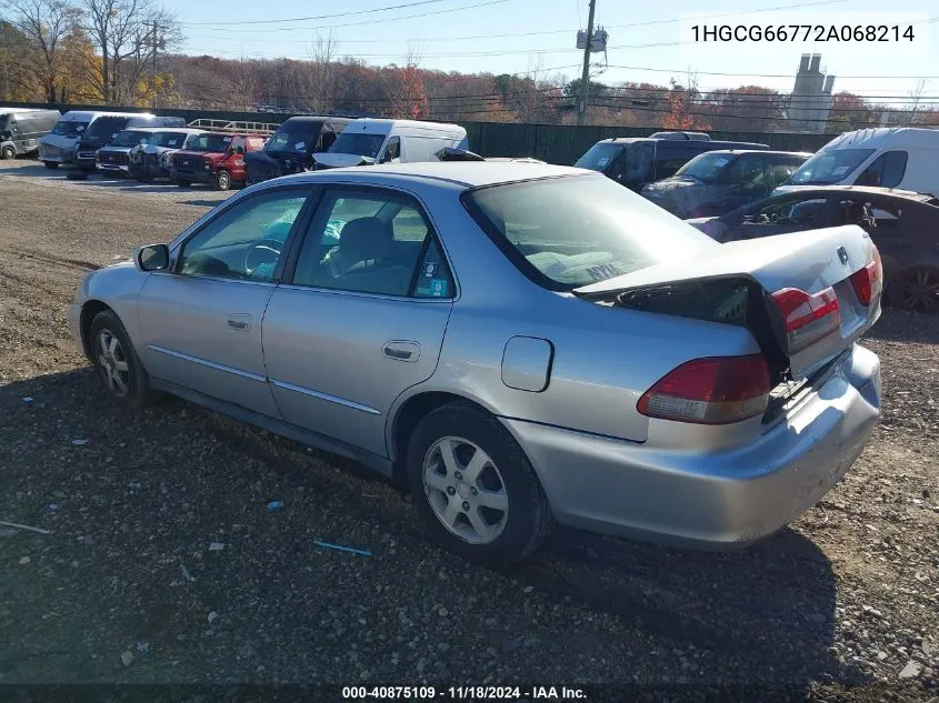 2002 Honda Accord 2.3 Lx VIN: 1HGCG66772A068214 Lot: 40875109