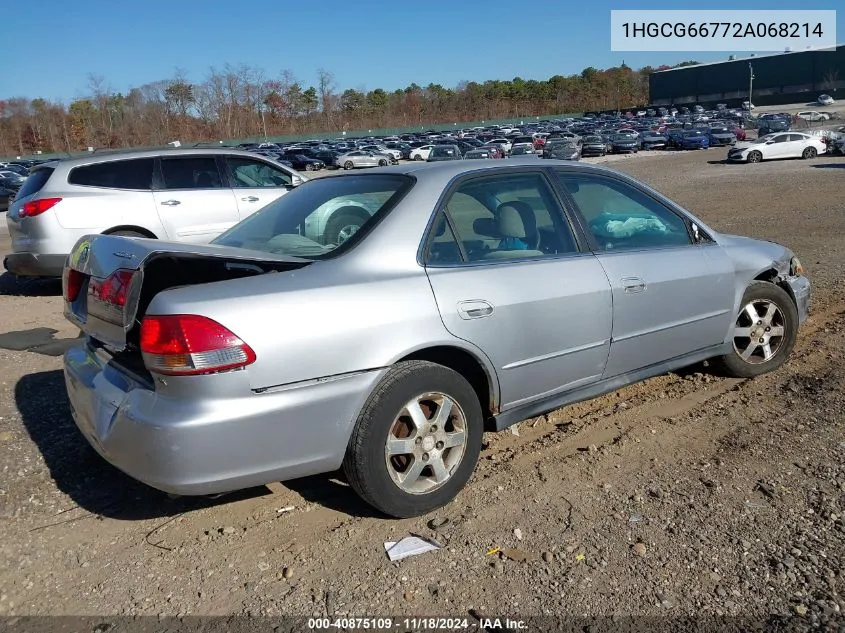 2002 Honda Accord 2.3 Lx VIN: 1HGCG66772A068214 Lot: 40875109