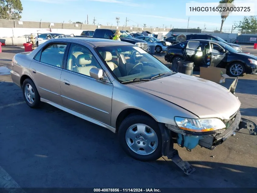 2002 Honda Accord 3.0 Ex VIN: 1HGCG16522A003725 Lot: 40878856