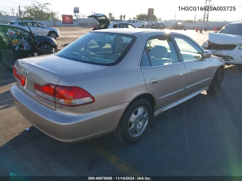 2002 Honda Accord 3.0 Ex VIN: 1HGCG16522A003725 Lot: 40878856