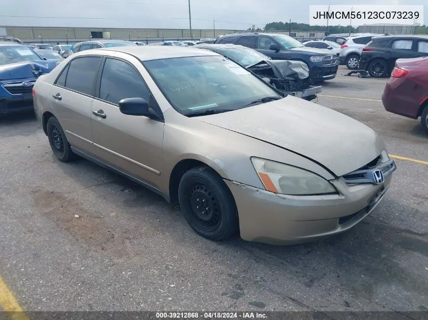 2003 Honda Accord 2.4 Dx VIN: JHMCM56123C073239 Lot: 39212868