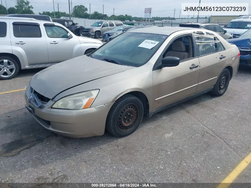 2003 Honda Accord 2.4 Dx VIN: JHMCM56123C073239 Lot: 39212868