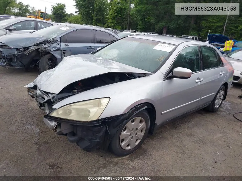 2003 Honda Accord 2.4 Lx VIN: 1HGCM56323A043058 Lot: 39404505