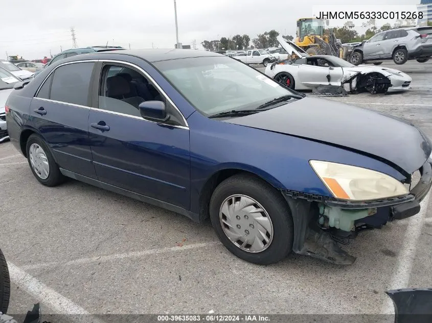 2003 Honda Accord 2.4 Lx VIN: JHMCM56333C015268 Lot: 40377239