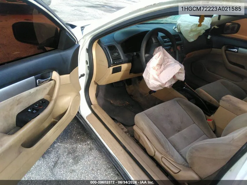 1HGCM72223A021585 2003 Honda Accord 2.4 Lx