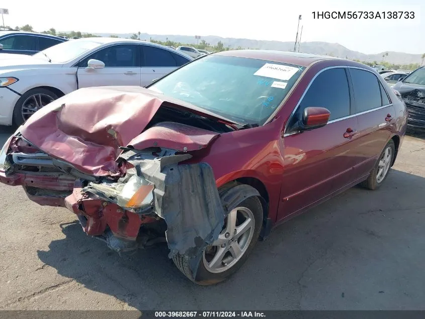 1HGCM56733A138733 2003 Honda Accord 2.4 Ex