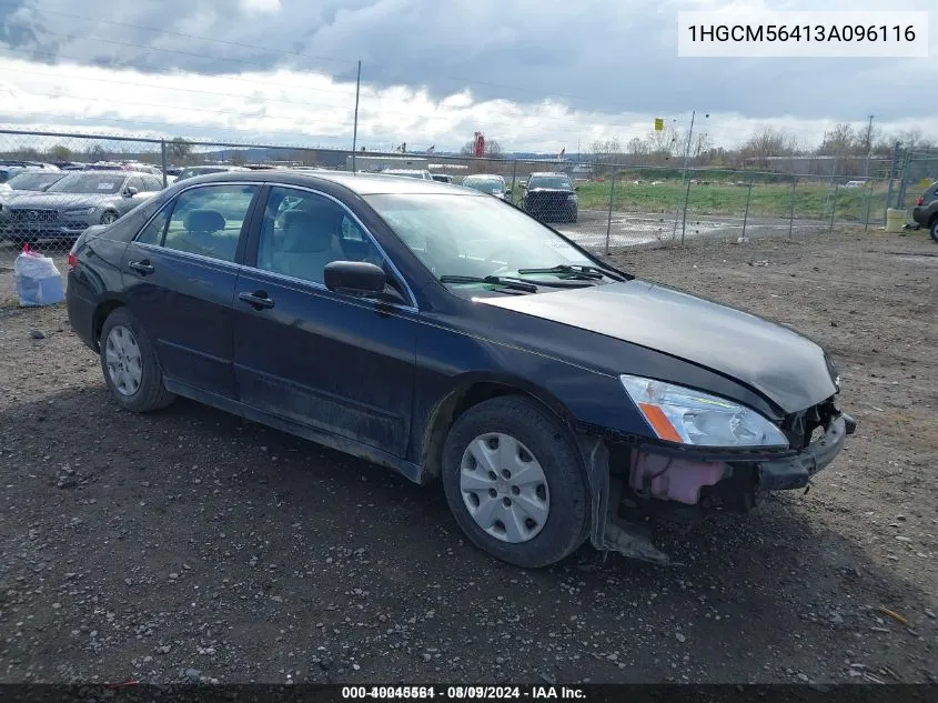 1HGCM56413A096116 2003 Honda Accord 2.4 Lx