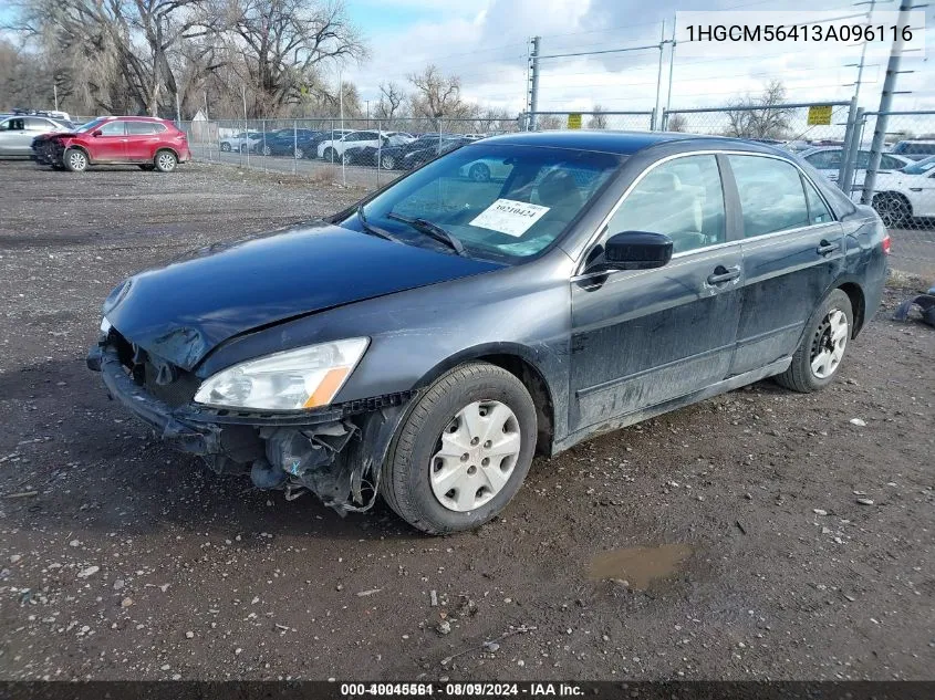 1HGCM56413A096116 2003 Honda Accord 2.4 Lx