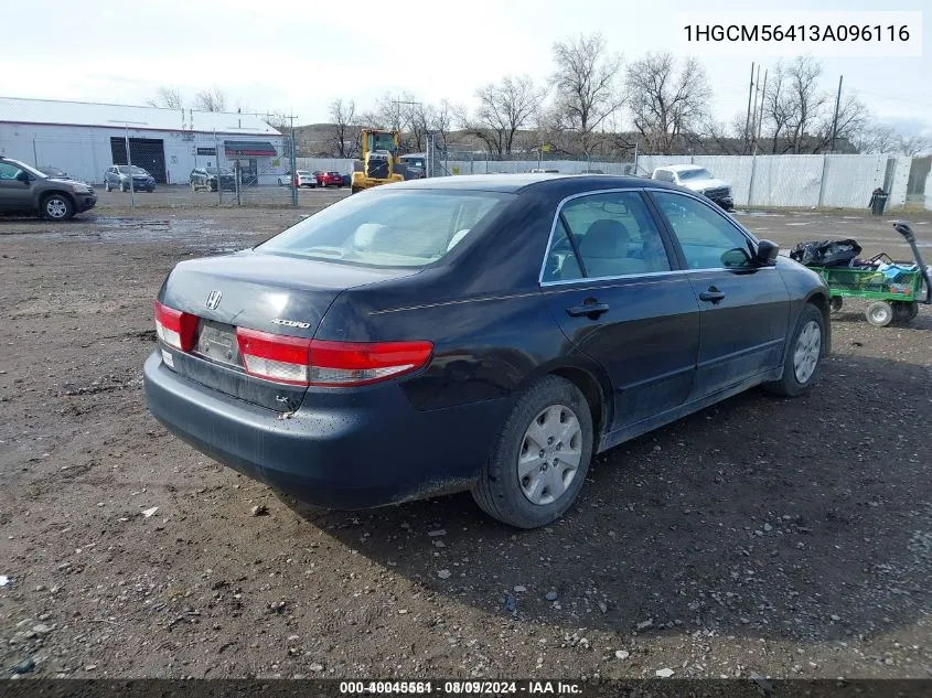 1HGCM56413A096116 2003 Honda Accord 2.4 Lx