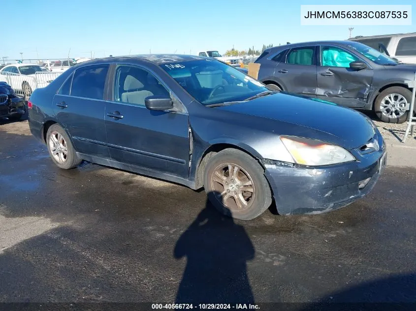 2003 Honda Accord 2.4 Lx VIN: JHMCM56383C087535 Lot: 40566724