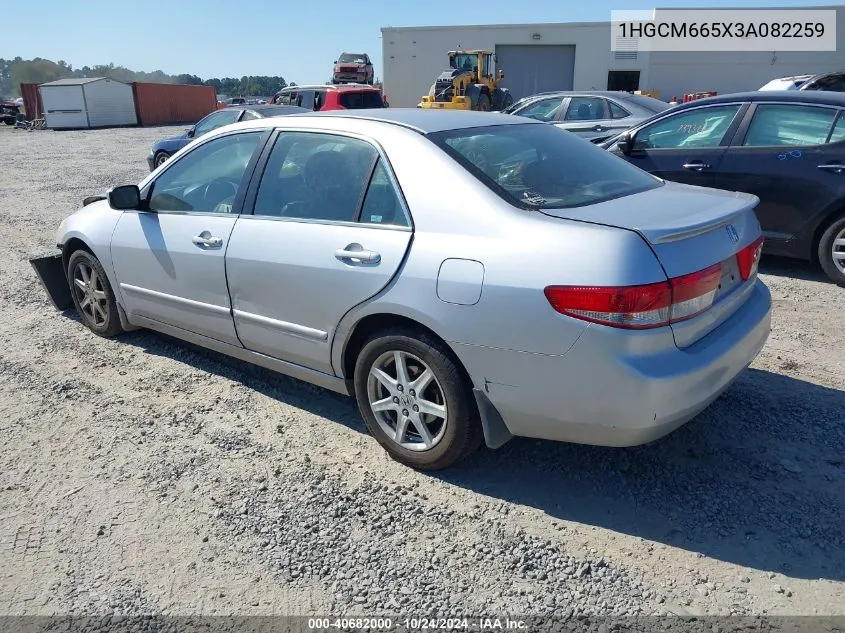 2003 Honda Accord 3.0 Ex VIN: 1HGCM665X3A082259 Lot: 40682000