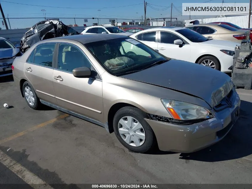 JHMCM56303C081101 2003 Honda Accord 2.4 Lx