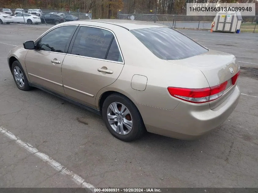 2003 Honda Accord 2.4 Lx VIN: 1HGCM56313A089948 Lot: 40698931