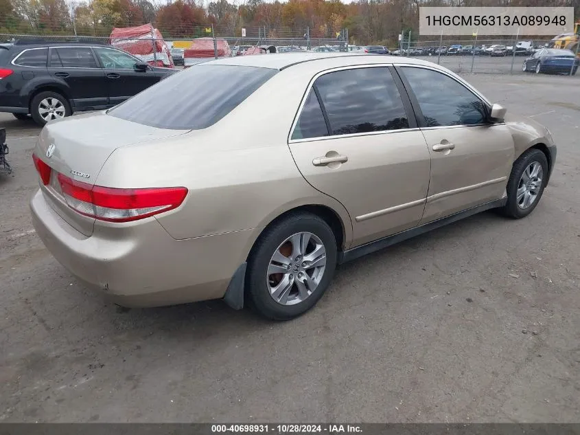 2003 Honda Accord 2.4 Lx VIN: 1HGCM56313A089948 Lot: 40698931