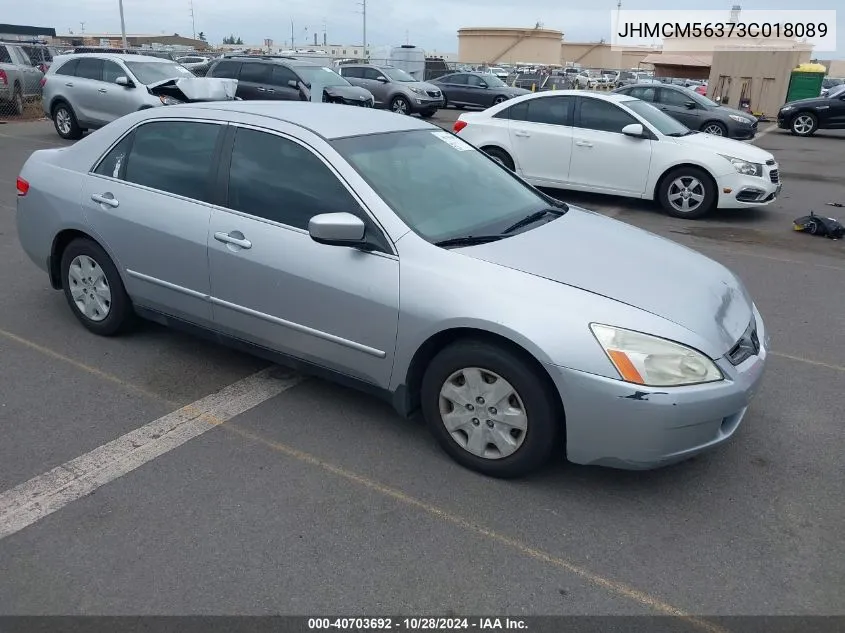 2003 Honda Accord 2.4 Lx VIN: JHMCM56373C018089 Lot: 40703692