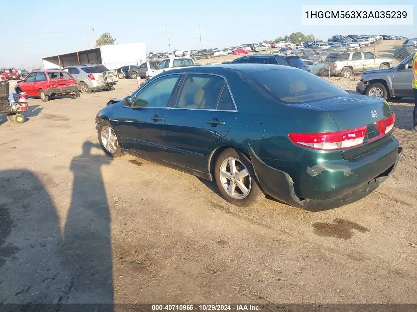 1HGCM563X3A035239 2003 Honda Accord 2.4 Lx