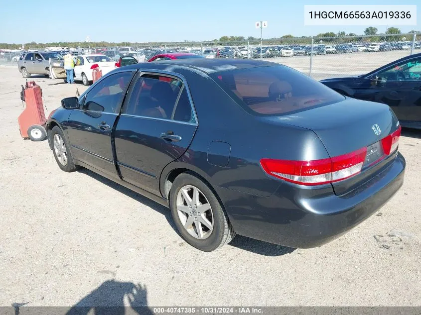 2003 Honda Accord 3.0 Ex VIN: 1HGCM66563A019336 Lot: 40747385