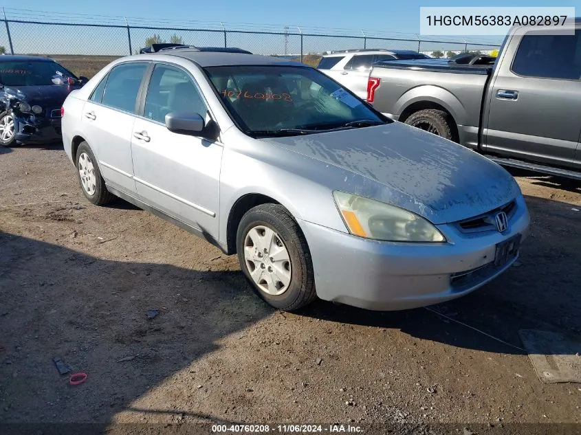 2003 Honda Accord 2.4 Lx VIN: 1HGCM56383A082897 Lot: 40760208