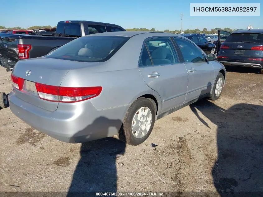 2003 Honda Accord 2.4 Lx VIN: 1HGCM56383A082897 Lot: 40760208