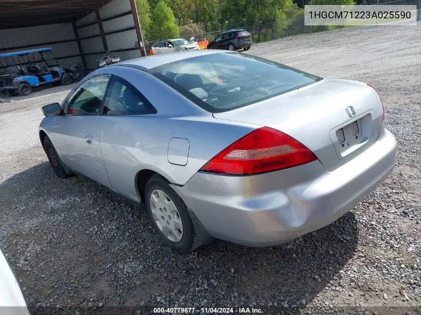 2003 Honda Accord 2.4 Lx VIN: 1HGCM71223A025590 Lot: 40779677