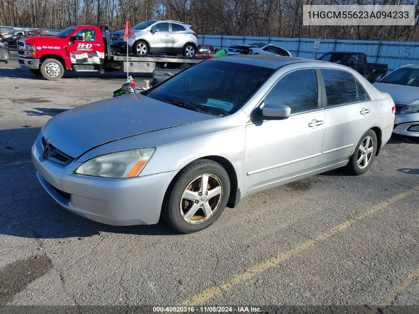 2003 Honda Accord 2.4 Ex VIN: 1HGCM55623A094233 Lot: 40820316