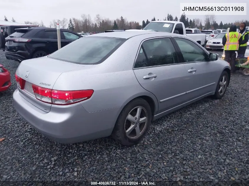 2003 Honda Accord 2.4 Ex VIN: JHMCM56613C011908 Lot: 40836732