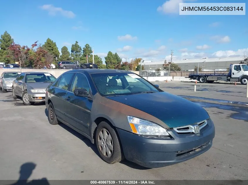 2003 Honda Accord 2.4 Lx VIN: JHMCM56453C083144 Lot: 40867539