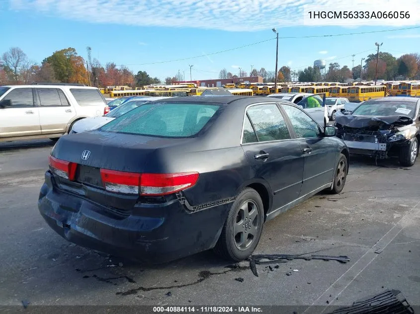 2003 Honda Accord 2.4 Lx VIN: 1HGCM56333A066056 Lot: 40884114