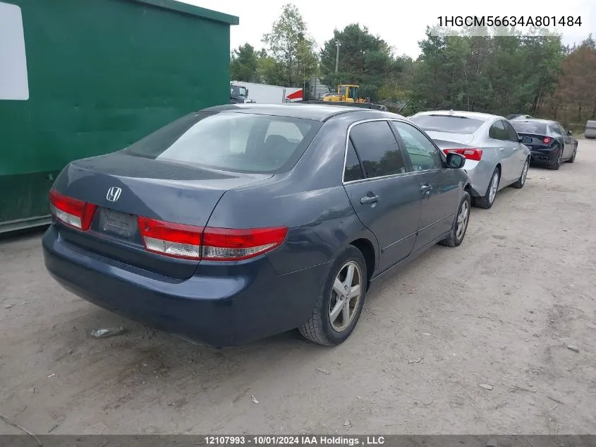 2004 Honda Accord Sdn VIN: 1HGCM56634A801484 Lot: 12107993