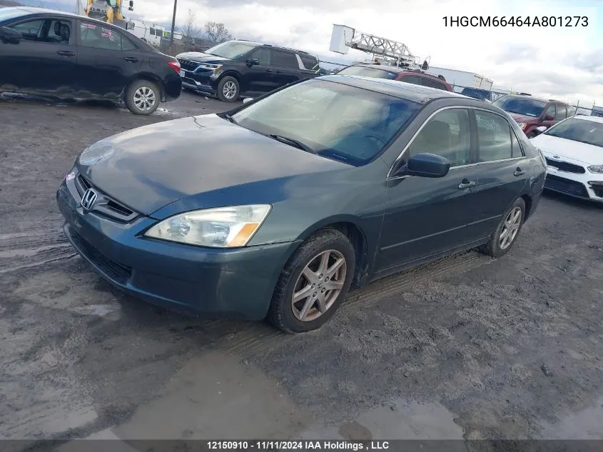 2004 Honda Accord Sdn VIN: 1HGCM66464A801273 Lot: 12150910