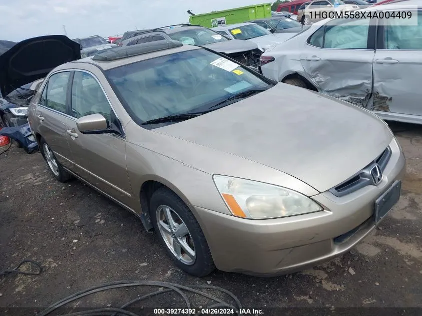 2004 Honda Accord 2.4 Ex VIN: 1HGCM558X4A004409 Lot: 39274392