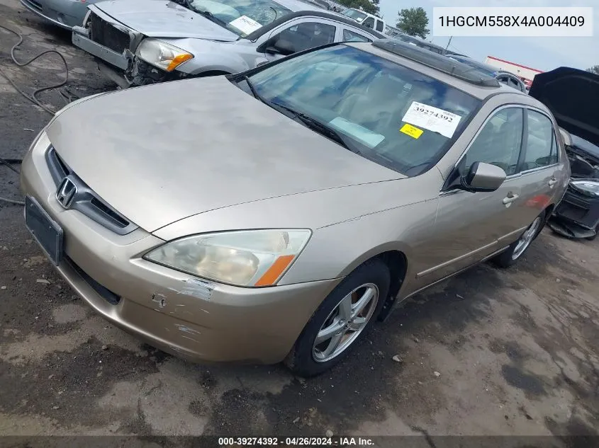 2004 Honda Accord 2.4 Ex VIN: 1HGCM558X4A004409 Lot: 39274392